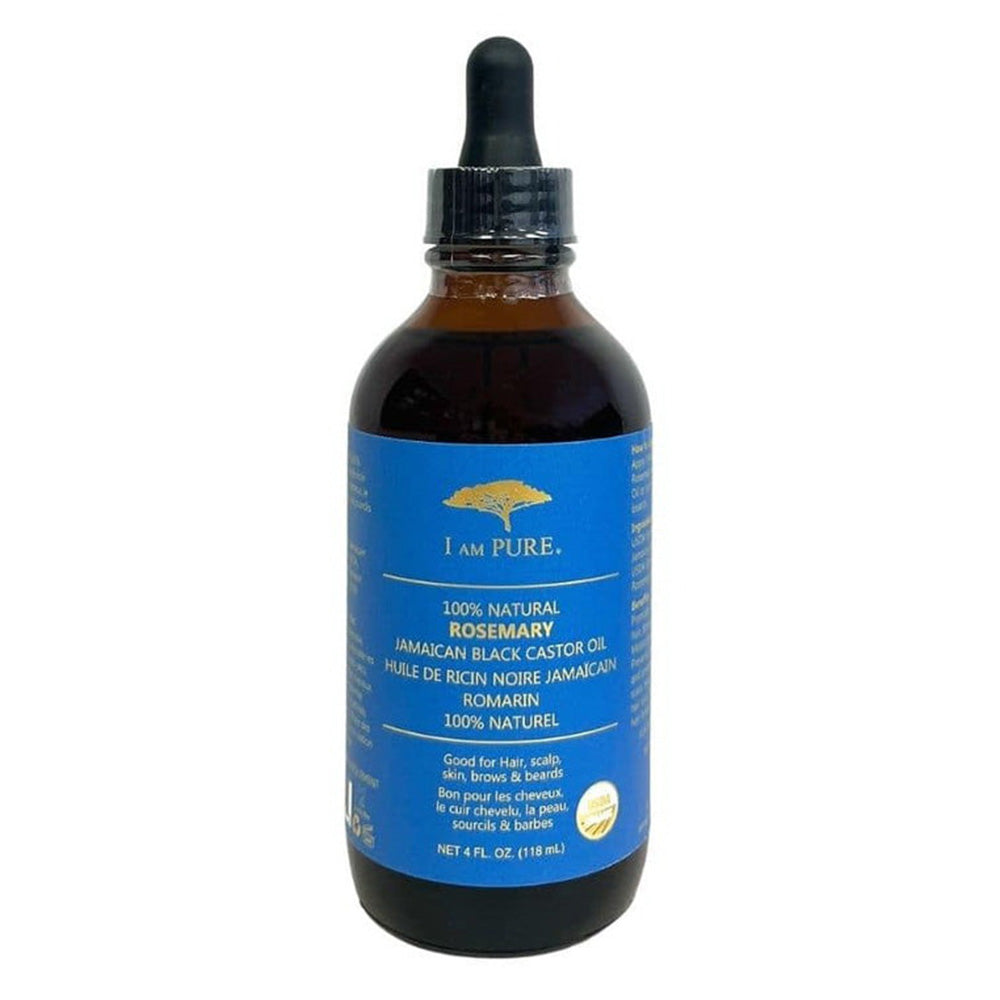 I Am Pure Jamaican Black Castor Oil Rosemary Hair Scalp and Skin Nourishing Oil 4Oz (118ml)
